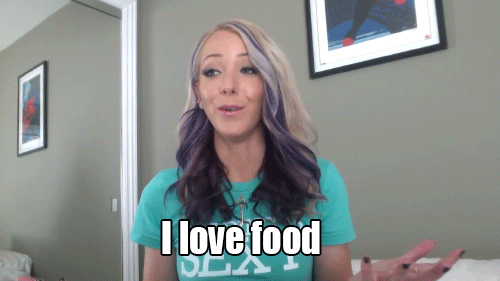 Jenna Marbles loves food