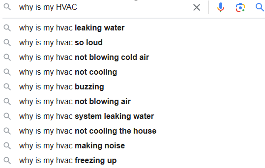 HVAC Google Search