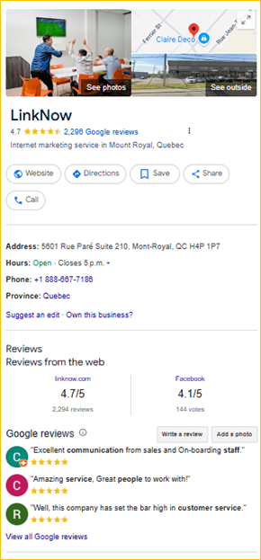 Linknow Google Business Profile