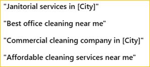 local keywords