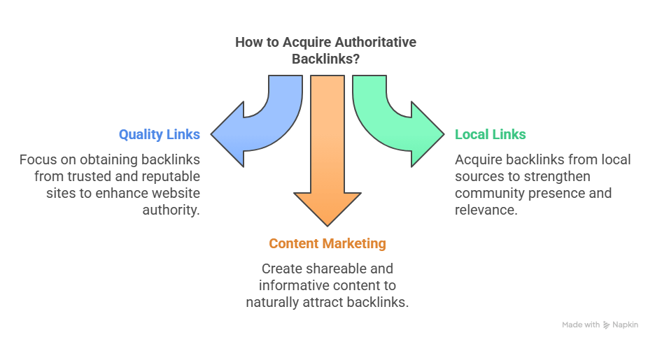 Acquiring backlinks infographic