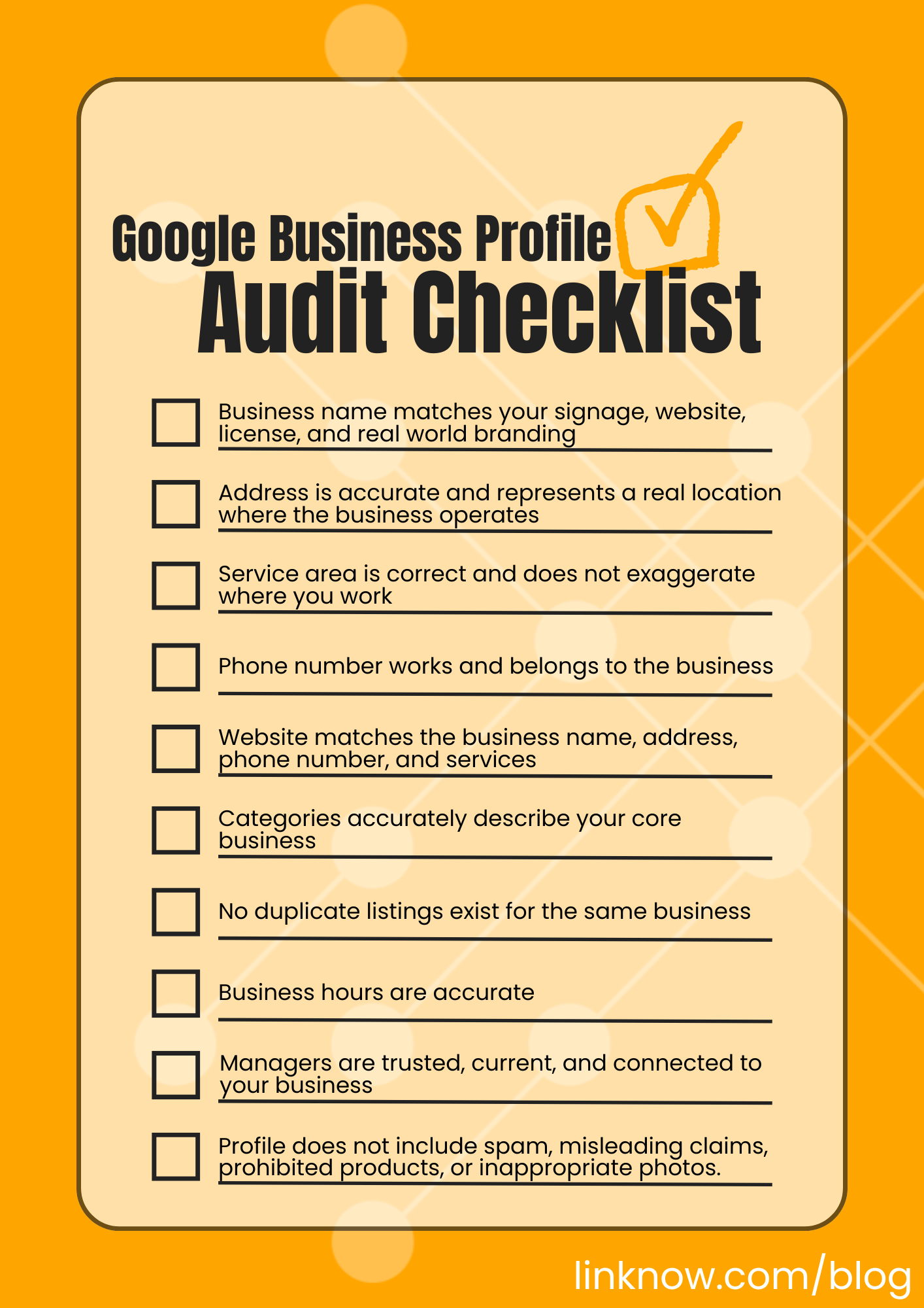 GBP Checklist