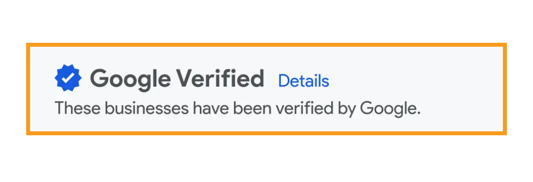 The Google Verified badge