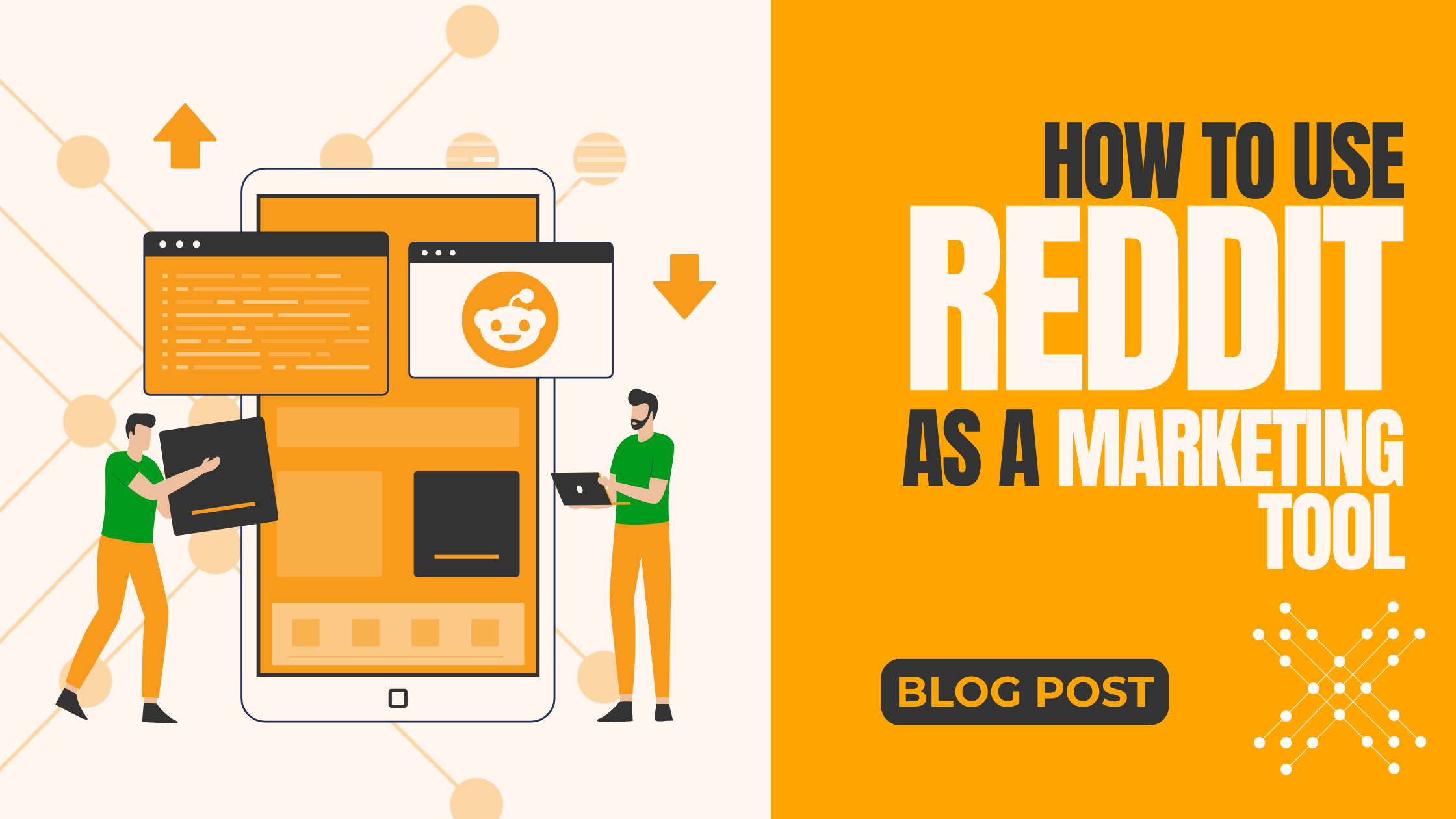 Title image for a blog post with the title "How To Use Reddit as a Marketing Tool"